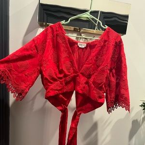 Worn Once: Lovers & Friends Cropped Yvette Top